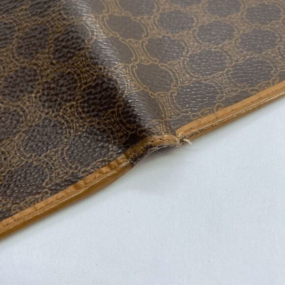 Authentic CELINE Paris Brown Coated Canvas & Leather Basic Slim Bifold Wallet - Picture 6 of 11